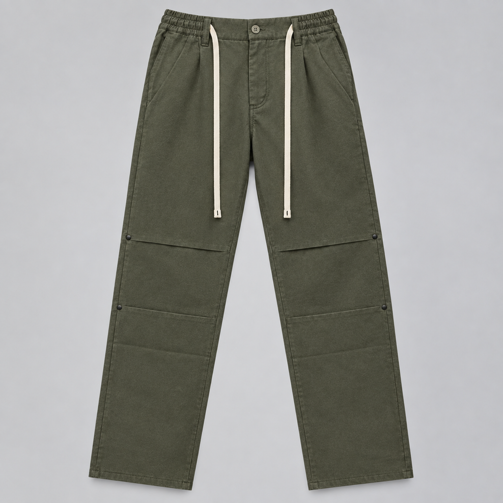 Relaxed Pleated Pants | Tactical Olive