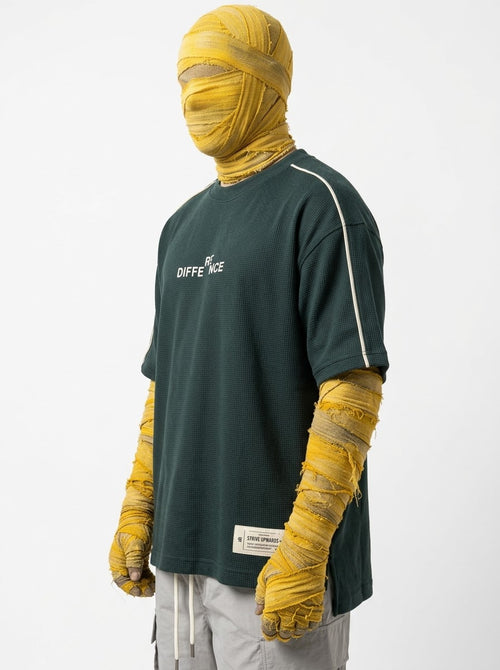 "Difference" Drop-Shoulder Tee Bottle Green