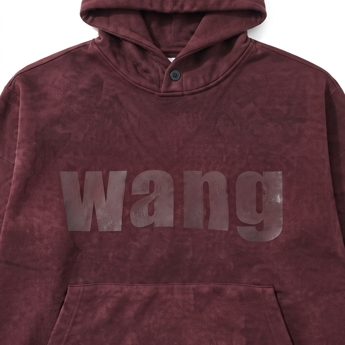 Vintage Wine Oversized Distressed Pullover Hoodie