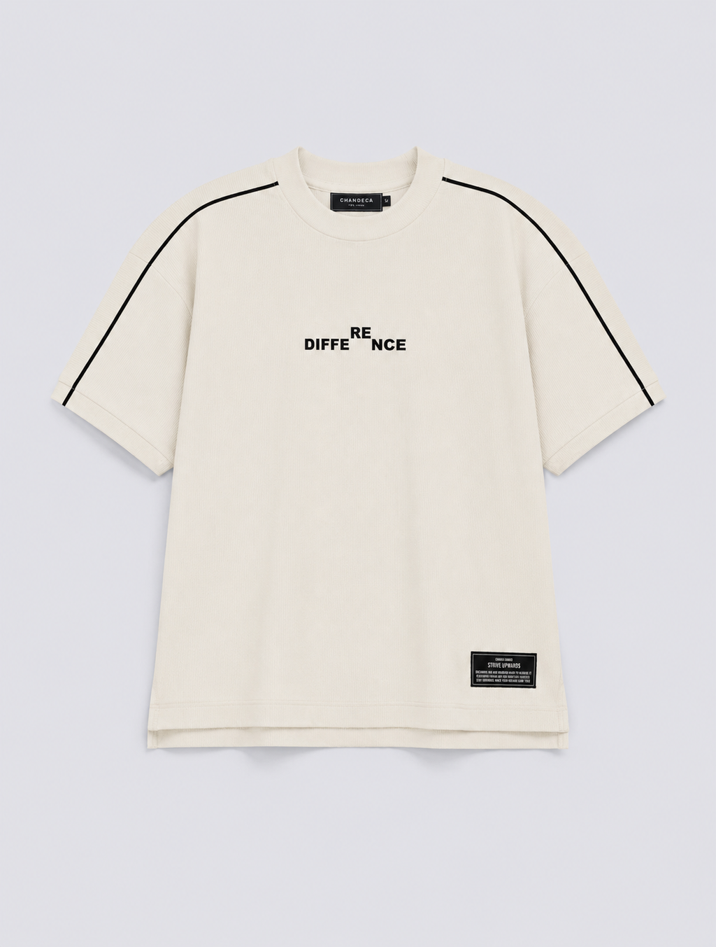 "Difference" Drop-Shoulder Tee Raw Bone