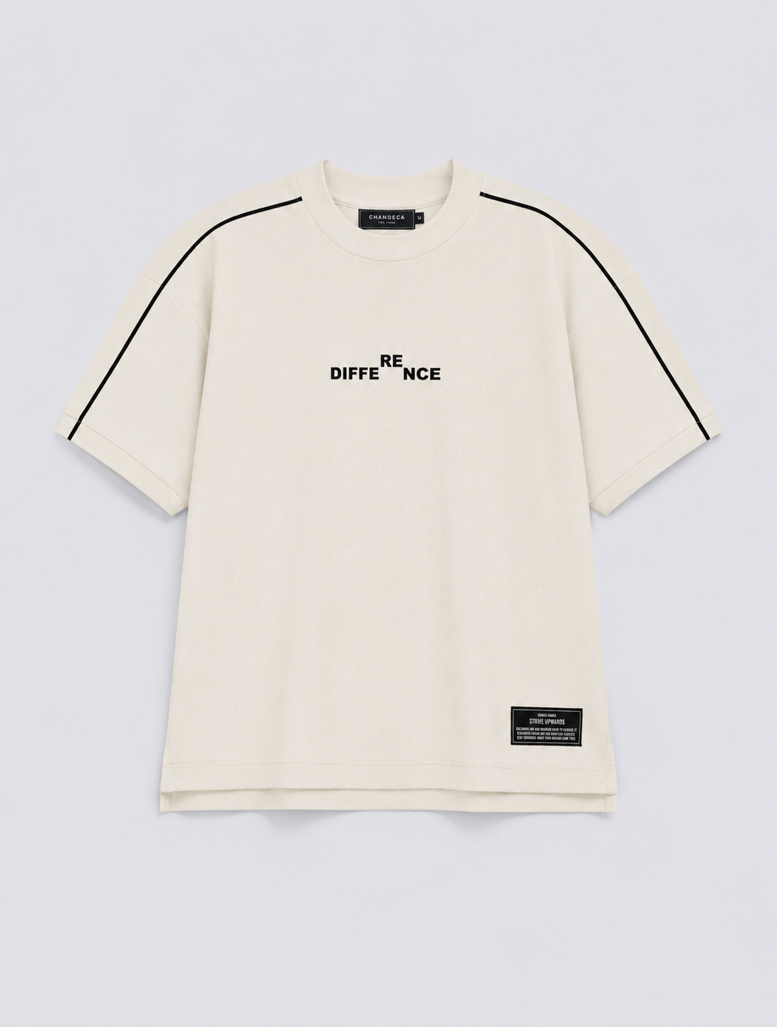 "Difference" Drop-Shoulder Tee Raw Bone