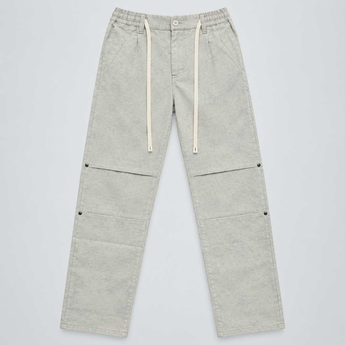 Relaxed Pleated Pants | Off-White Acid Wash