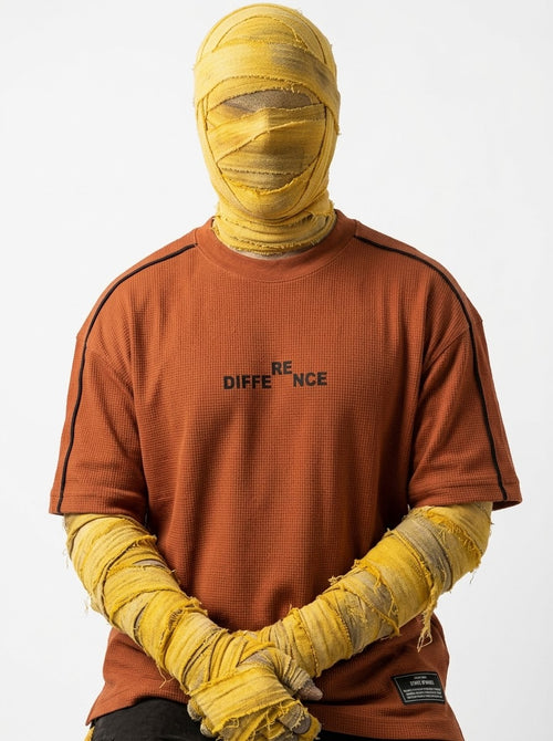 "Difference" Drop-Shoulder Tee Rust