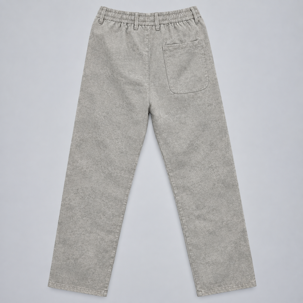 Relaxed Pleated Pants | Stone  Acid Wash