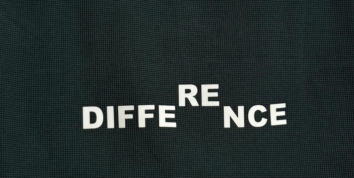 "Difference" Drop-Shoulder Tee Bottle Green