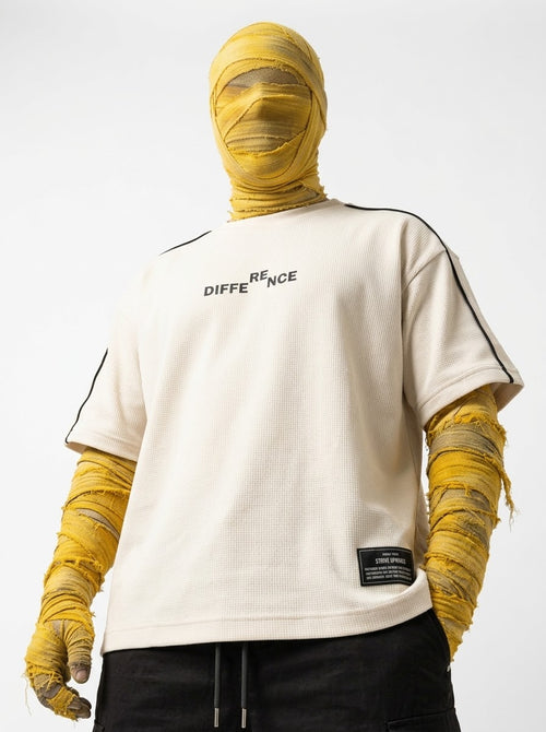 "Difference" Drop-Shoulder Tee Raw Bone